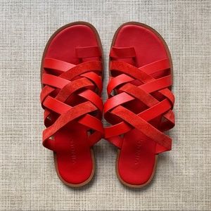 Vince leather suade alternate strappy sandals size 6.5